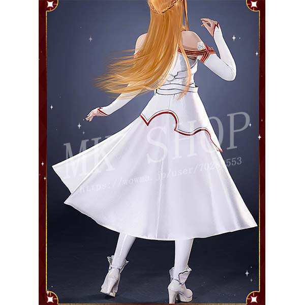 送料無料 ソードアートオンライン風 結城 明日奈 コスプレ衣装ウィッグ cos靴 道具コスチューム cosplay イベント演出服アニメ変装仮装ハの通販は