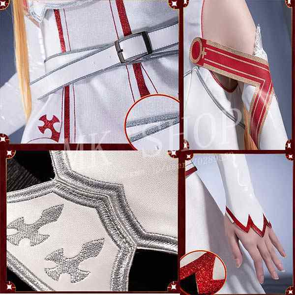 送料無料 ソードアートオンライン風 結城 明日奈 コスプレ衣装ウィッグ cos靴 道具コスチューム cosplay イベント演出服アニメ変装仮装ハの通販は