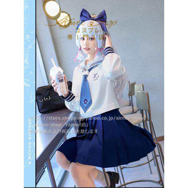原神 綾華 制服 コスプレ 衣装 三分妄想 三分妄想 原神 コスプレ 神里綾華 喜茶コラボ 衣装 ※ウィッグ