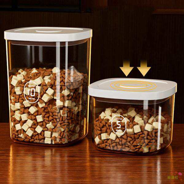 ペットフードストッカー 10kg 真空ペットフード保存容器 ライスディスペンサー 鮮度保ち 米容器 餌貯蔵タンク 猫 犬 餌入れ 穀物収納の通販は