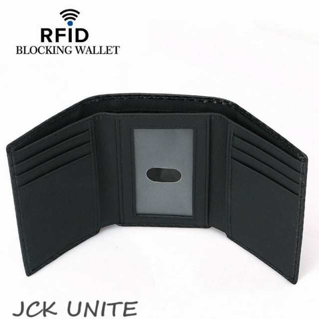 財布 メンズ 三つ折り財布 合成革 お札入れ 小銭入れ カード入れ ジーンズポケット入れ 軽量 プレゼント ギフト ブラック ビジネスの通販は 6,152円