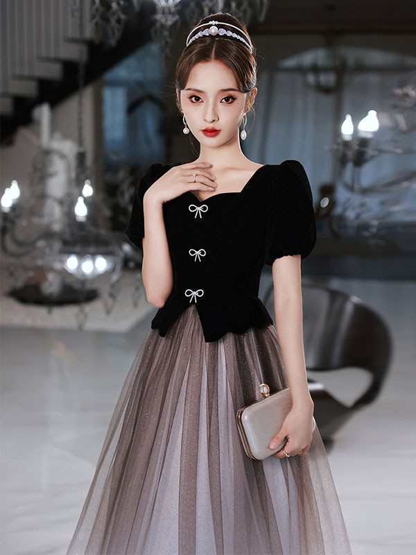 ドレス キラキラ 大人 ピアノ 発表会 ロングドレス 演奏会 結婚式 母親 演奏会用ドレス 大きいサイズ 小さいサイズ 袖付き ロングの通販は