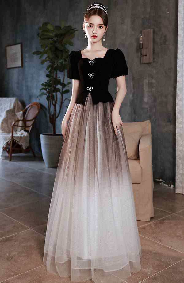 ドレス キラキラ 大人 ピアノ 発表会 ロングドレス 演奏会 結婚式 母親 演奏会用ドレス 大きいサイズ 小さいサイズ 袖付き ロングの通販は