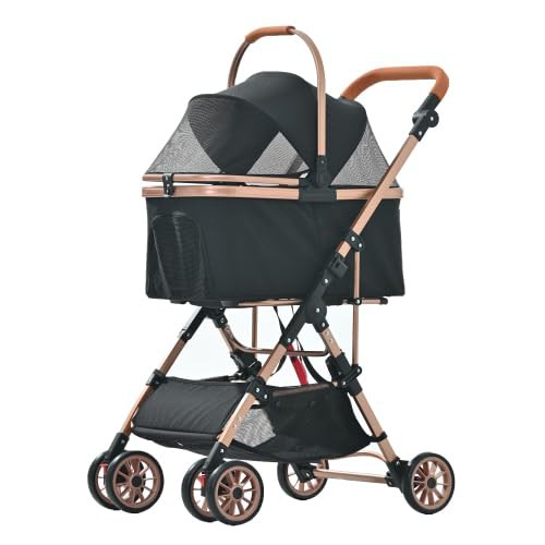 BTM ペットカート 分離式 取り外し可能 折りたたみ 中型犬 小型犬 ドッグカート軽量 ペットバギー 犬用 猫用 2way 前輪360°回転 アルミ製 ストッパー付き 4輪 組立簡単 耐荷重25KG 工具不要 介護用 多頭 ペット用品の通販は 20,010円