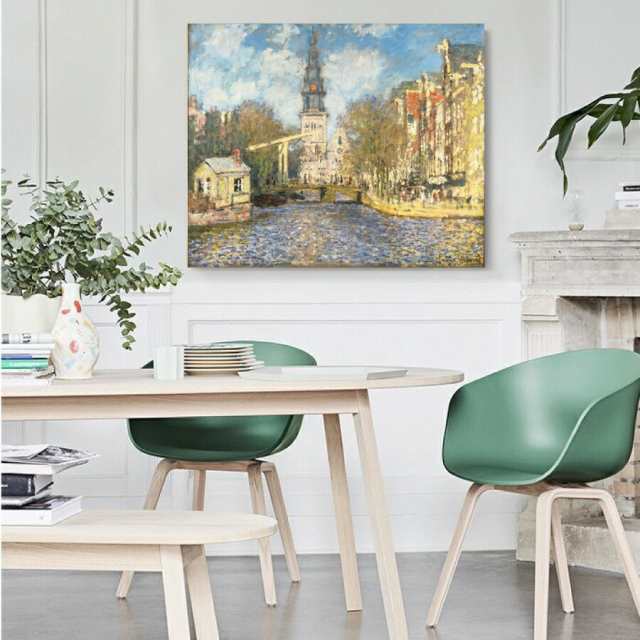 クロード モネ 水辺の協会 名画 絵画 50cm×40cmインテリア ファブリック 人気 絵 壁掛け 装飾 ホテル カフェ 旅館 リビング オシャレ アートパネル プレゼント 送料無料の通販は 7,090円