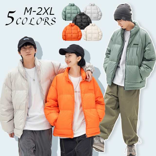 新作 ダウンジャケット メンズ レディース 男女兼用 無地 ハイネック キルティングコート アウター フード付き 撥水加工 防寒 秋冬 新作 冬服の通販は