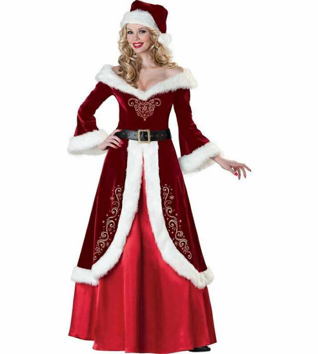 クリスマス　サンタコスチューム 　8点セット　豪華　コスプレ　サンタクロース　クリスマス　コスチューム　衣装　レディース　3点セット　メンズ　サンタ　仮装　パーティー衣装　ペアルック　カップル　恋人　サンタコスプレ　コスプレ一式　Christmas　cosplayの通販は