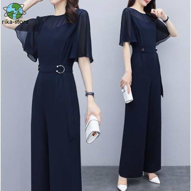 パンツドレス かっこいい オールインワン レディース パーティードレス 結婚式 お呼ばれドレス パンツ 大きいサイズ 3L 4L 韓国 ファッションの通販は