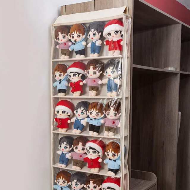 ぬいぐるみ 収納 ウォールポケット 4段 5段 6段 ぬいぐるみウォールポケット ディスプレイ コレクションケース 5段 6段収納ケース 収納ボックス 壁掛け 吊り下げ収納 コレクション 推し活 収納ケース 透明窓付き 見せる収納 小物 ドア掛け収納式ポケット 送料無料の通販は