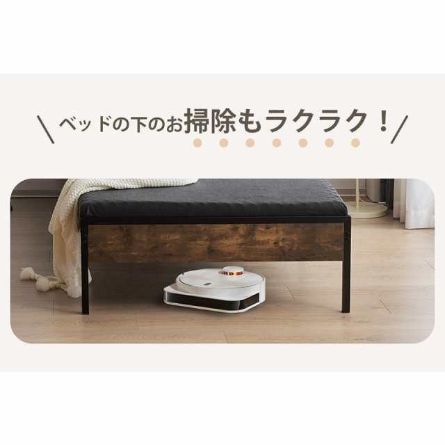 ベッドフレーム ダブル ダブルベッド パイプベッド D コンセント