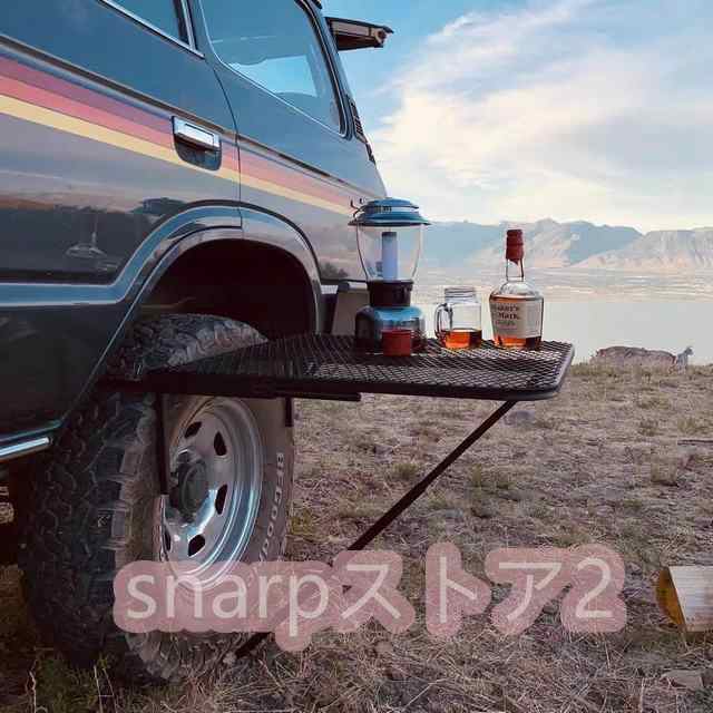 タイヤテーブル　メッシュ　テーブル キャンプ　車両整備　取り付け簡単　折り畳み式　テールゲート　キャンプ　車旅行の通販は