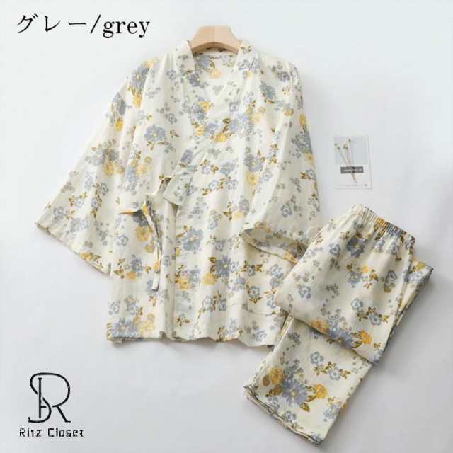 長袖 パジャマ ルームウェア 棉 2点セット 上下セット レディース 大人っぽい お揃い 花柄 浴衣 甚平 ダブルガーゼ セパレート 部屋着 寝巻き リボン ゆったりの通販は 長袖 パジャマ ルームウェア 棉 2点セット 上下セット レディース 大人っぽい お揃い 花柄 浴衣 甚平 ダブルガーゼ セパレート 部屋着 寝巻き リボン ゆったりの通販は