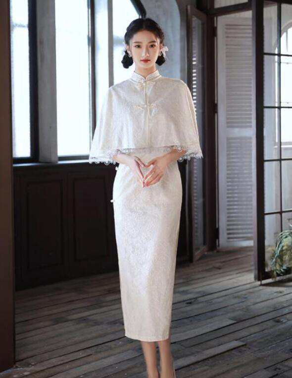 チャイナドレス ロング丈 半袖 チーパオ 中華服 レディース 発表会 演奏会 中華ドレス 総レース 可愛い 花柄 チャイナ ワンピース マキシの通販は 6,773円