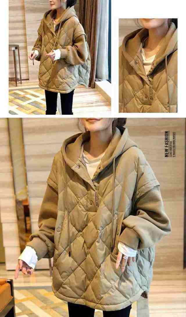 秋冬新作ジャケット レディースアウター 中綿入れジャケット 秋冬アウター フード付きジャケット キルティングコート 厚手アウター 大人アウター 可愛い 痩せる効果 ゆったり 暖かい お洒落 防寒 軽量 お呼ばれ お出かけ 通勤 オフィス 40代 30代 20代の通販は