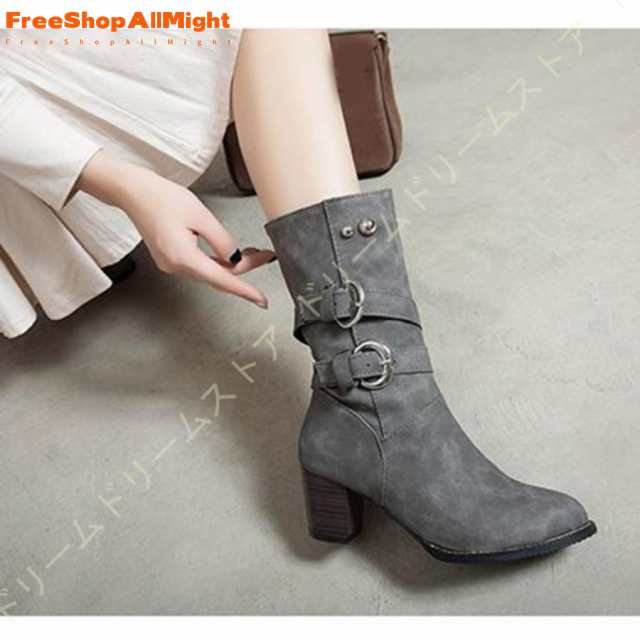 ショートブーツ ハーフブーツ 靴 秋冬 シューズ レディース ヒール ブーツ スクエアトゥ ショート 太ヒール ローヒール ブーティー ワイズ 疲れないの通販は