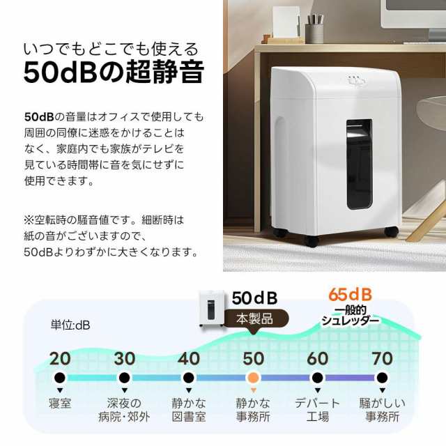 シュレッダー 18L 家庭用 業務用 電動 コンパクト 静音 A410枚