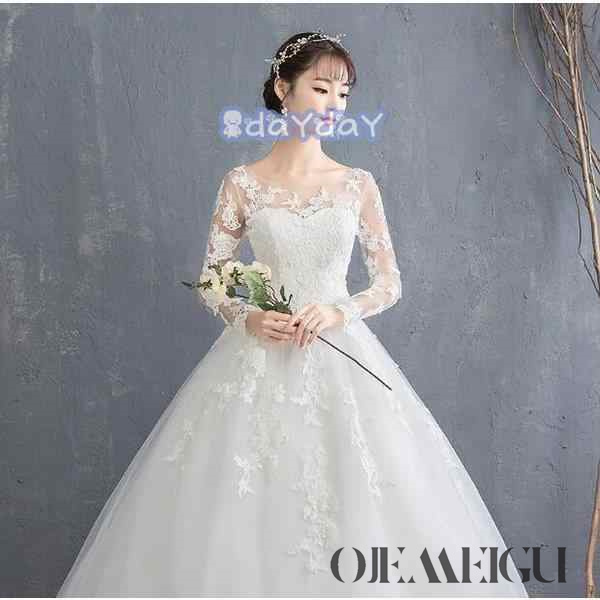 ウェディングドレス 結婚式 花嫁  プリンセスドレス  白ドレス  ロングドレス  披露宴の通販は