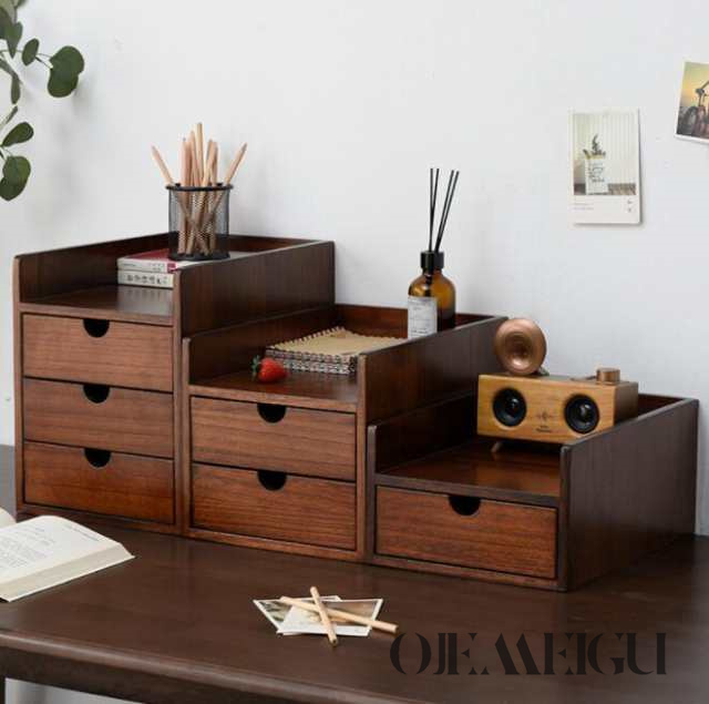 引き出し 卓上収納ケース 収納ボックス 木製 横 小物 4段 2段 3段 ホワイト 透明 滑り止め 大容量 文房具収納 書類ケース 化粧品の通販は 7,512円