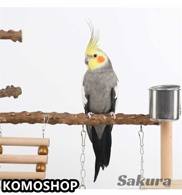 高さ約45cm】インコ 遊び場 三層 バード アスレチック 玩具 スタンド