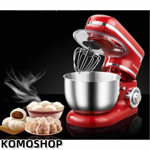 スタンドミキサー 業務用ミキサー 5L大容量ボウル 7段階変速 3種類アタッチメント付き 低騒音 混ぜる?練る?泡立てる 多機能メタルミキサー パンこね機 家庭用 業