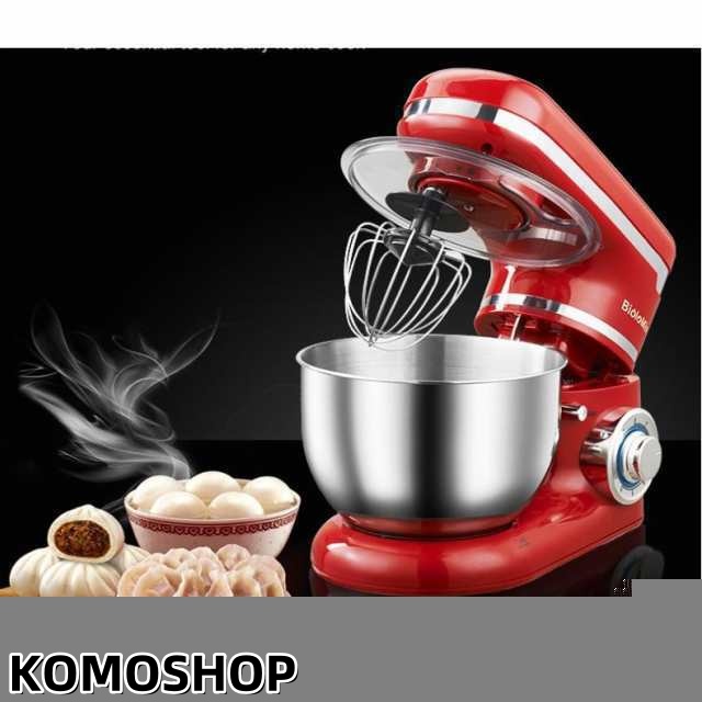 スタンドミキサー 業務用ミキサー 5L大容量ボウル 7段階変速 3種類アタッチメント付き 低騒音 混ぜる?練る?泡立てる 多機能メタルミキサー パンこね機 家庭用 業