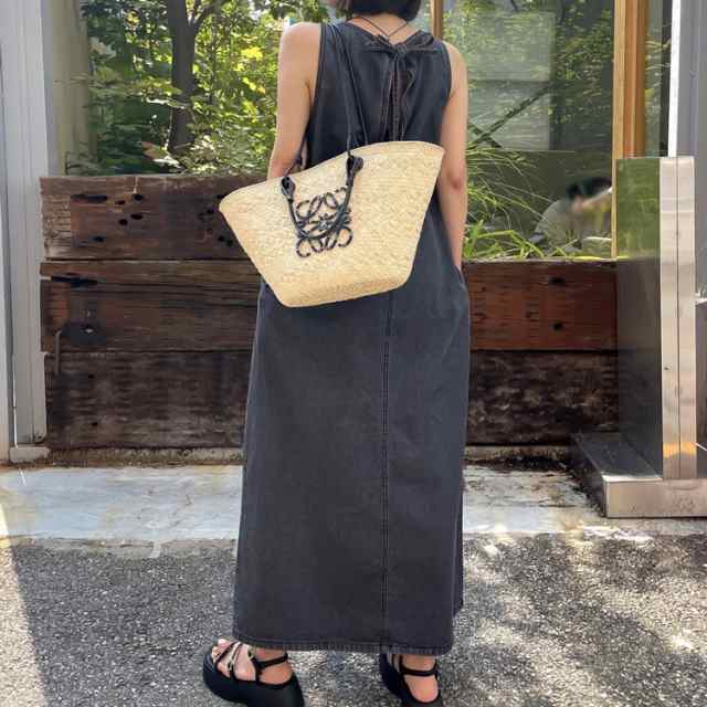 デニム ワンピース 大きいサイズ デニムワンピース ノースリーブ ロングワンピース レディース きれいめ ジーンズ クルーネック 袖なし デニムワンピ 夏 秋 春 マキシ丈ワンピース Iライン バックリボン ポケット サロペットワンピース ロング丈 ワンピ 重ね着 着回し