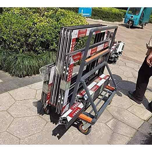 ボード台車 耐荷重400kg 運搬台車 折りたたみ 調整可能な 荷台車 キャリーカート台車板運搬車 長尺物台車 輸送 ガラス 建設現場 建物 業務用 4輪 6インチ サイレ