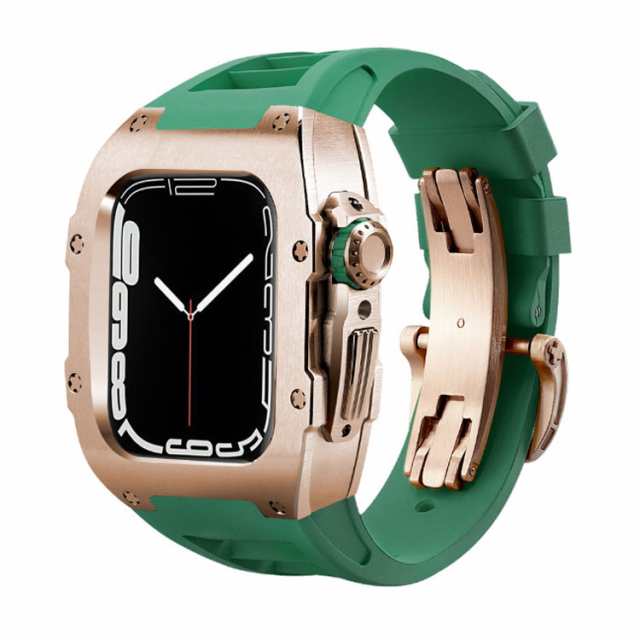 アップルウォッチ バンド ケース 一体型 アップルウォッチ ベルト 44mm 45mm apple watch ベルト ステンレス 交換用ベルト 替えベルト series8 7 6 5 4 SE 対応 腕時計ベルト 替えバンド 交換バンド 装着簡単 おしゃれ 高級 上品 ビジネス スポーツ 男女兼用 ギフト