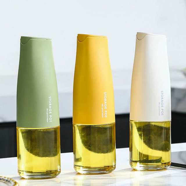 4本セット 500ml おしゃれ ガラス 油ポット 4本セット スリム