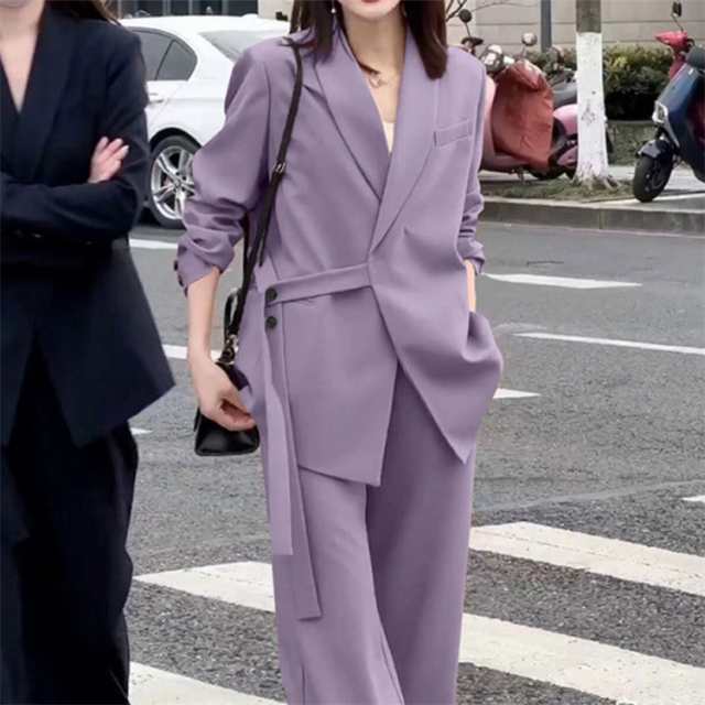 パンツスーツ レディース スーツ2点セット フォーマルスーツ ゆったり