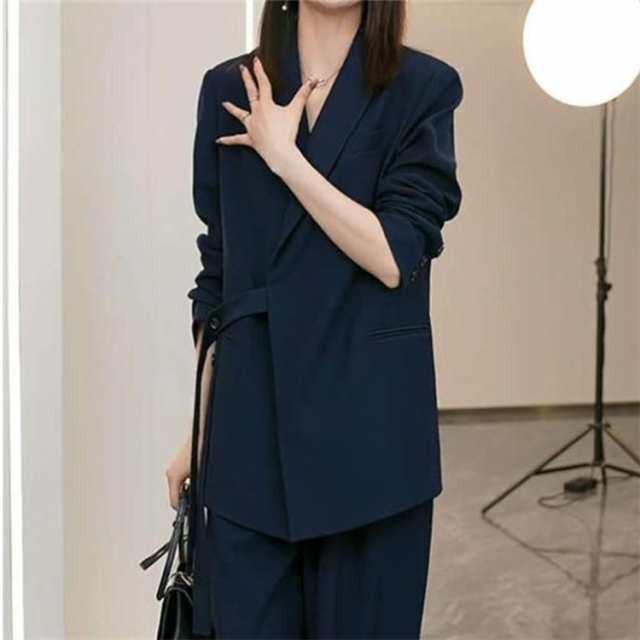パンツスーツ レディース スーツ2点セット フォーマルスーツ ゆったり