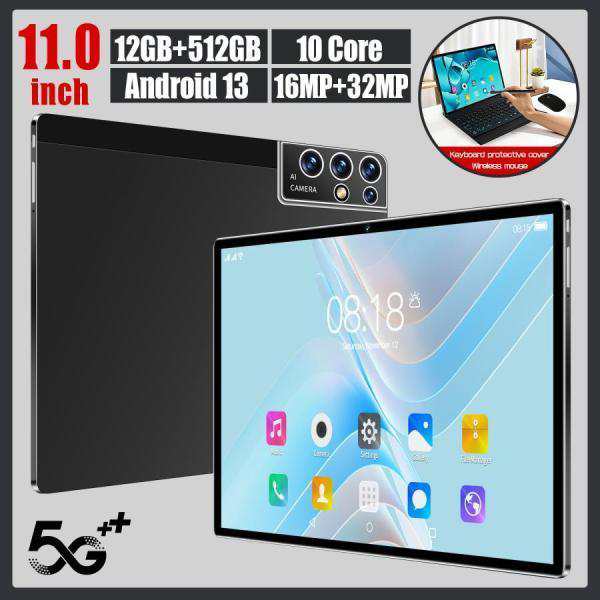 最新Android13 12+512GB 10.1寸5GタブレットPC 15000mAhIPS液晶 10コア