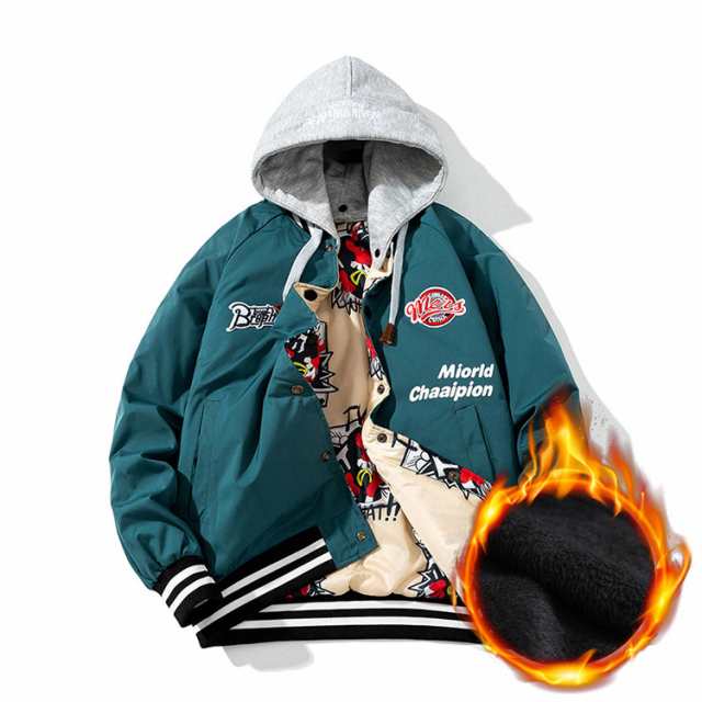 メンズ 冬用 スカジャン 大きいサイズ フライトジャケット スナップ