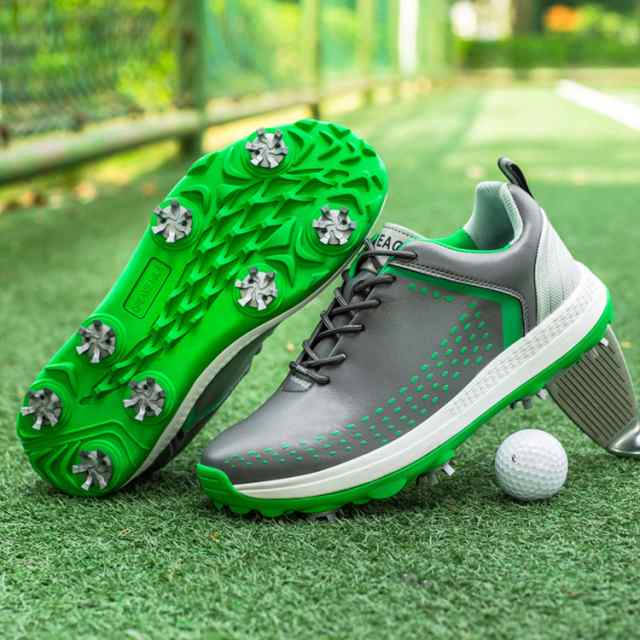 ゴルフシューズ メンズ スパイク 紐タイプ 防水 セール おしゃれ 大きいサイズ 28.5cm 29cm 29.5cm 4E 幅広い 通気性 フィット感 軽量 動きやすい 耐久性 練習場 父 誕生日プレゼント 退職祝い 敬老の日 ホワイト グレー ブラック ブルー グリーン レッド
