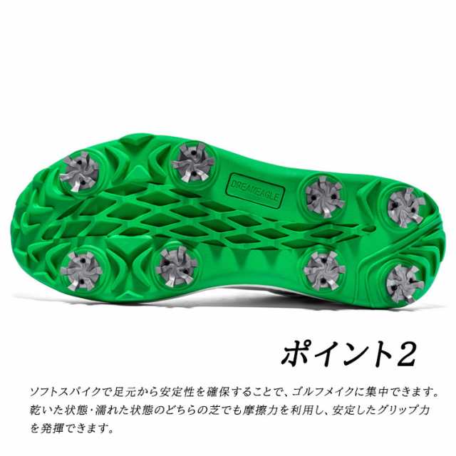 ゴルフシューズ メンズ スパイク 紐タイプ 防水 セール おしゃれ 大きいサイズ 28.5cm 29cm 29.5cm 4E 幅広い 通気性 フィット感 軽量 動きやすい 耐久性 練習場 父 誕生日プレゼント 退職祝い 敬老の日 ホワイト グレー ブラック ブルー グリーン レッド