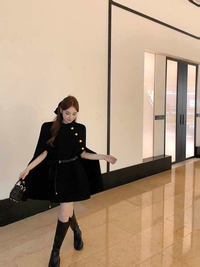 ワンピース レディース ミニ ミニ丈 ショート ショート丈 ケープ風