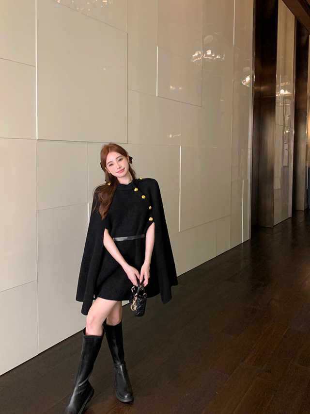 ワンピース レディース ミニ ミニ丈 ショート ショート丈 ケープ風