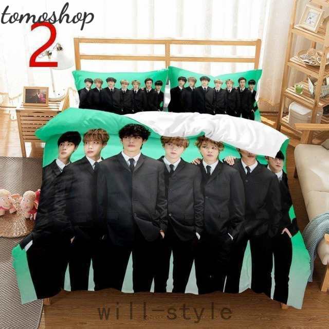 BTS布団カバー3点セット BTS 防弾少年団 BT21 布団カバー 3点セット 寝具カバーセット 枕カバー