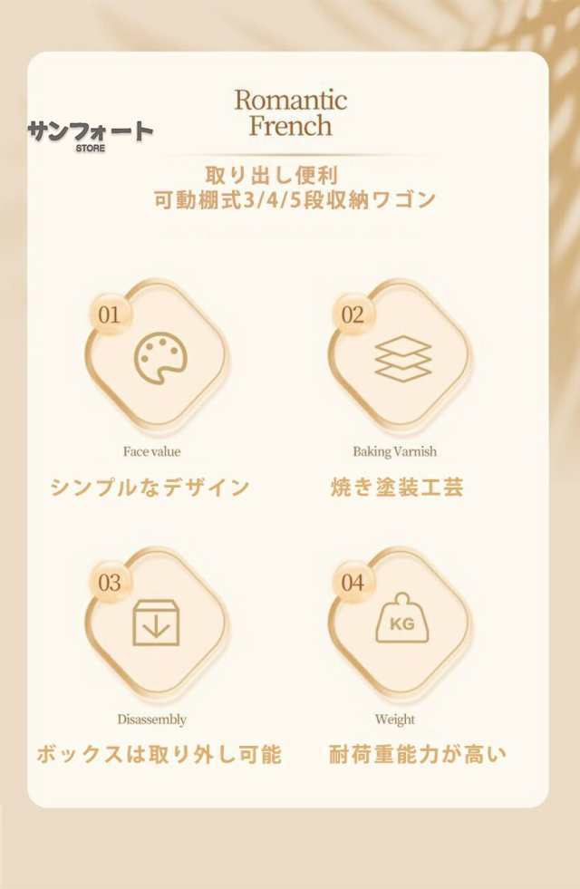 キッチンワゴン 回転 ワゴン サイドワゴン キャスター付き サイドテーブル 回転トレイワゴン 天板付き テーブル スリム キッチン収納棚 キッチンワゴン