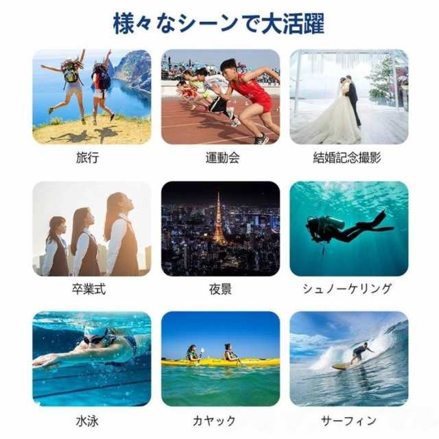 アクションカメラ 6軸手ブレ補正 小型カメラ デジカメ WIFI搭載 水中カメラ 防水30M 270度回転レンズ 動画撮影 4K 5K 高画質 車載用 2025最新 vlog 小型 新品_14
