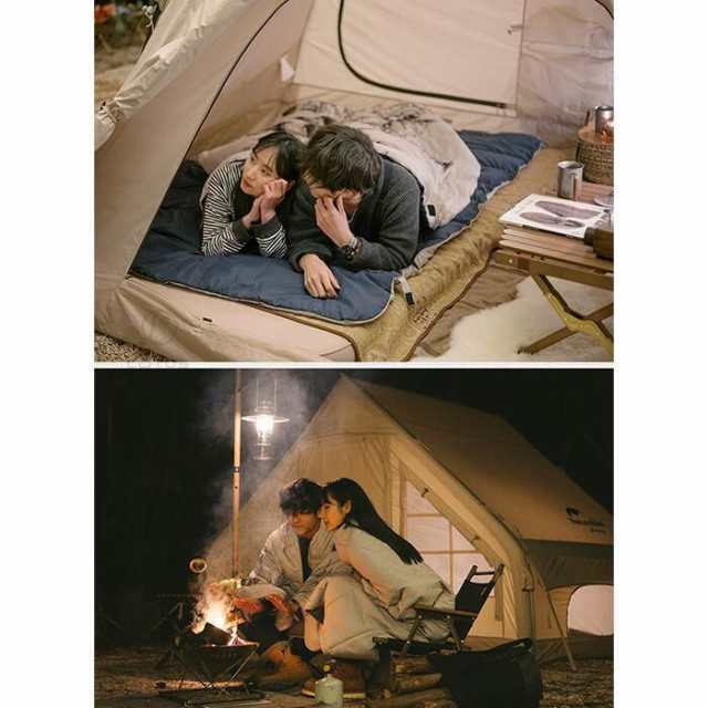 寝袋 シュラフ二人用 洗える コンパクト 快適温度 5℃~15℃春用