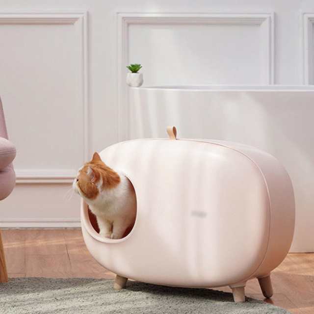 猫トイレ本体 ねこトイレ ネコトイレ フルカバー ボックス スコップ付き 飛び散り 防止 脱臭 インテリア ドーム型 隠す 猫用トイレ キャットトイレ 大型 目隠し ネコ 白 ホワイト ペットトイレ 猫用品 大きい お掃除簡単 おしゃれ_1