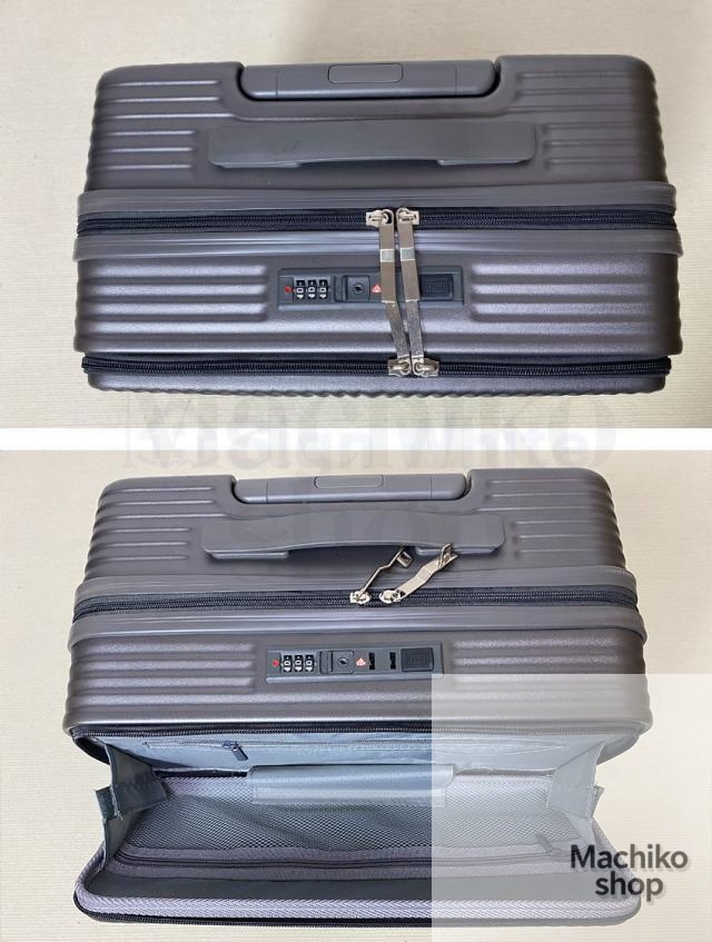 スーツケース キャリーケース フロントオープン ssサイズ 機内持ち込み 前開き かわいい 軽量 静音 多機能 キャリーケース USBポート スマホスタンド キャリーバッグ 18インチ 白 大容量 おしゃれ 旅行 海外 国内 プレゼント sign white_18