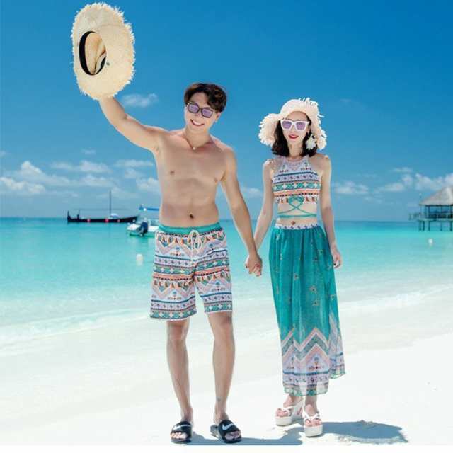 カップル 水着 ペアルック レディース ビキニ 上下セット 3点セット メンズ サーフパンツ スイムウエア ペア水着 お揃え ペアビーチ ご夫婦 ミズギ 男女単品売り