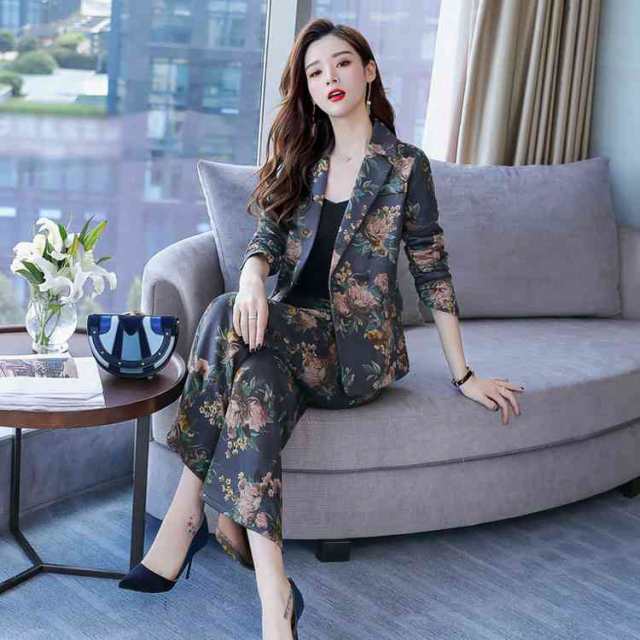 セットアップ スーツパンツ レディース 上下セット スーツジャケット