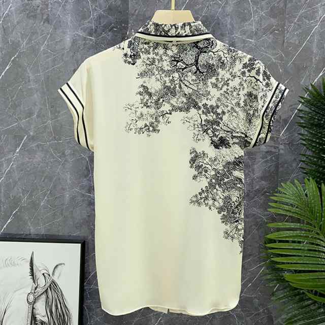 ブラウス シャツ トップス 春 夏 きれいめ 半袖 レディース 大きい