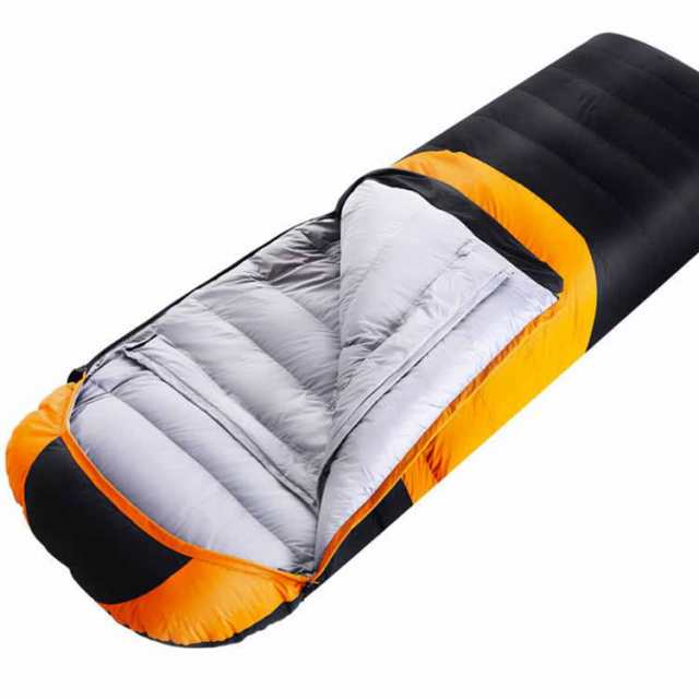 シュラフ 90%ダウン -10度 封筒型 洗える 寝袋 防水 防寒 4シーズン 折り畳み 防災 冬用 暖かい 保温 連結 ダブル シンプル キャンプ ツーリング アウトドア キャンプ用品 登山 緊急用 -10℃ 軽量 軽い コンパクト 収納 防災グッズ 冬 ナイロン