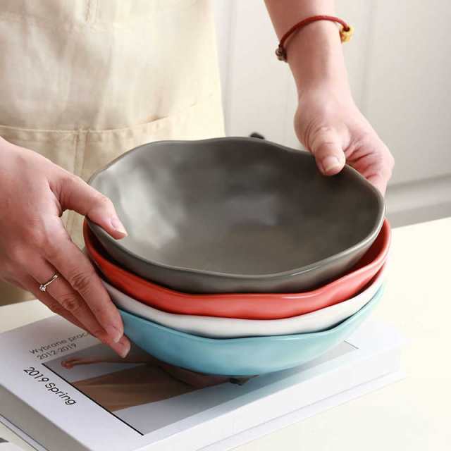 選べる2サイズ ボウル 煮物鉢 サラダボウル 取り皿 取り鉢 磁器 フルーツボウル 北欧 食器 深皿 無地 シンプル キッチン 青い食器 カフェ風 モダン カフェ食器 小皿