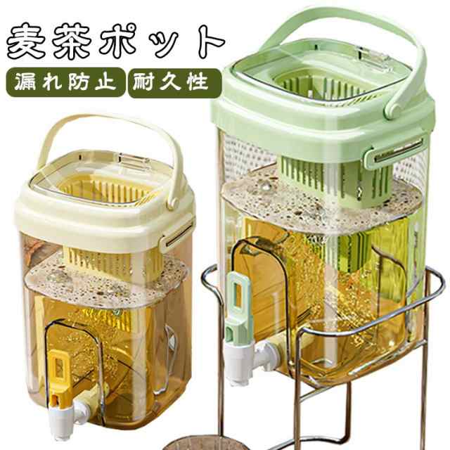 麦茶ポット お茶ポット 冷水筒 ピッチャー 縦置き 冷水ボトル 茶こし付 蛇口付き 洗いやすい プラスチック ウオーターサーバー ドリンクサーバー 冷蔵庫 ハンドル付き 広口 水差し アウトドア 送料無料 その他コーヒー・ティー用品