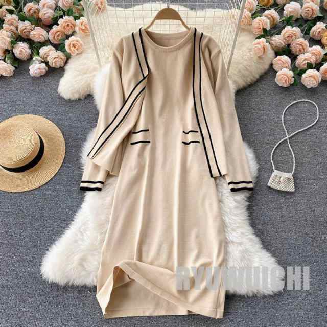 アンサンブル カーディガン ワンピース レディースファッション ロング丈 シンプル 大人スタイル ブラック ベージュ美人 ベーシック お洒落 アンサンブル カーディガン ワンピース レディースファッション ロング